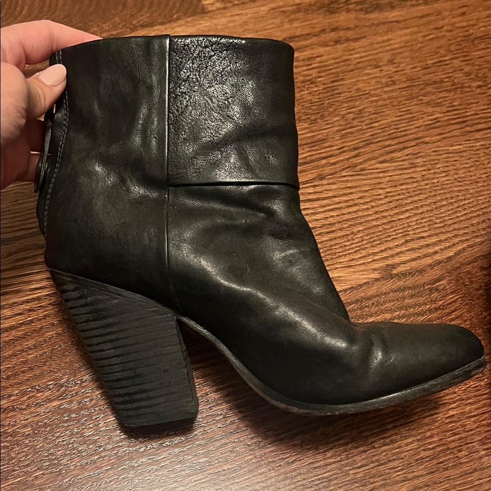 Rag & Bone Black Leather Ankle Boots
